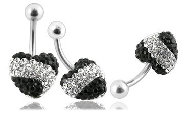 Piercing Crystal kulička se stříbrnou kuličkou PBSW00027