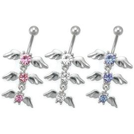 Piercing do pupíku - Andělská křidélka  PBV00405 