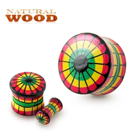 Plug do ucha - rasta motiv PTP00002