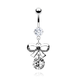 Piercing do pupíku - mašlička PBV00467