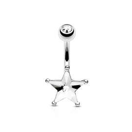 Piercing do pupíku - hvězdička PBP00277