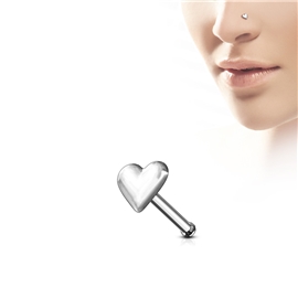 Piercing do nosu (stříbro 925/1000) - srdíčko PNO00124